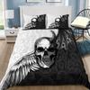 Комплект пододеяльника Skull Chevalier размера King, постельное белье с ужасным скелетом, покрывало на День мертвых, 2/3 предмета для мальчиков, мужчин, подарки