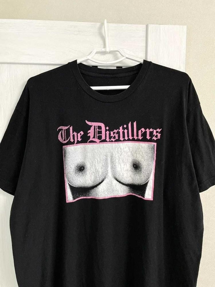 Новая The Distillers Грудь Сиськи Панк-Рок Группа Хлопок Мужская Все Размеры Футболка LW400 Унисекс Футболка