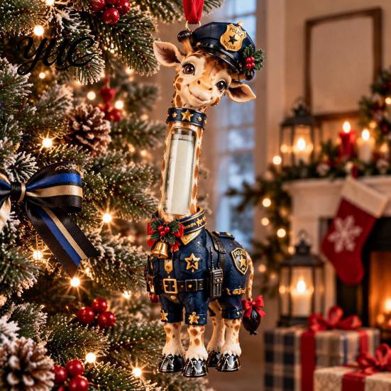 Acrylic Hanging Ornaments Giraffe Christmas Money Holder Ornament, Cash Clip Decor for Space Saving Tree Bag Car, Cute Career Figurine, Decorations