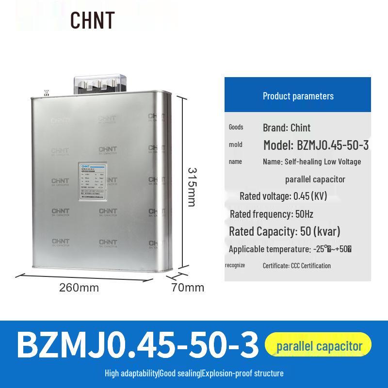 Chint Self-Healing Low Voltage Reactive Power Capacitor Cabinet BSMJ BZMJ 0.45 450V