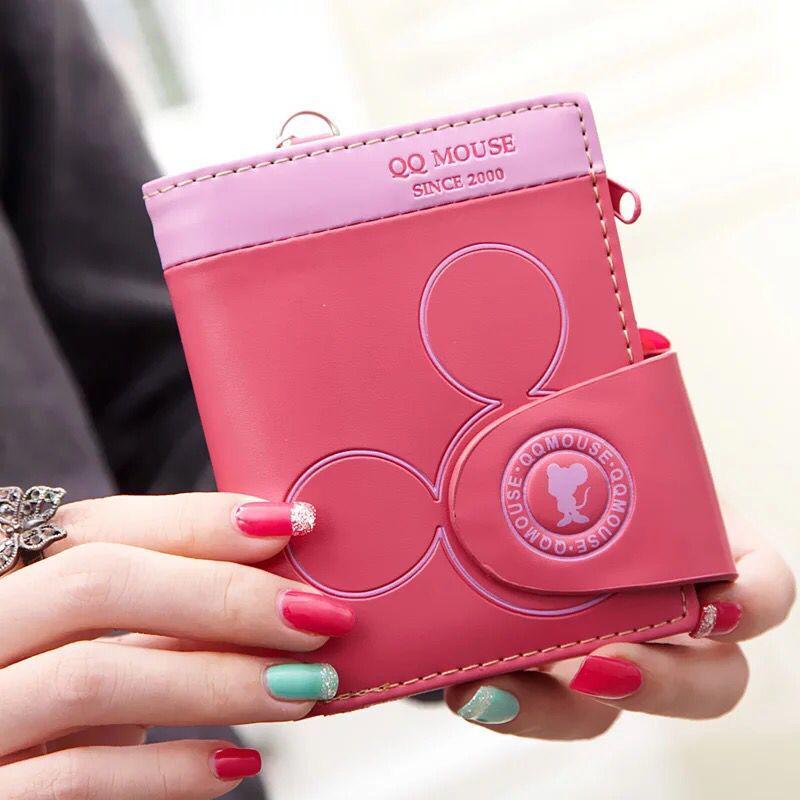 Korean Style 2025 PU Leather Cartoon Zipper Folding Wallet - Multifunctional Student Handbag & Coin Purse