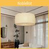 Nordic Style Pendant Light With Drum-shaped Lantern Lampshade Ideal For Living Room Bedroom Study And Dining Room