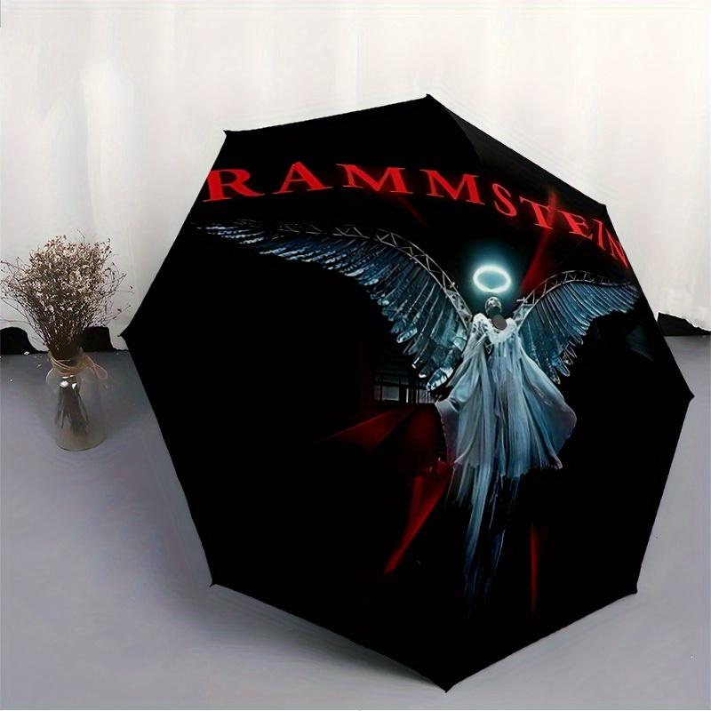 1pc Rammstein Automatic Opening/closing Umbrella, Foldable Sunshade, Perfect Gift for Friends, Durable Plastic Handle y250808084