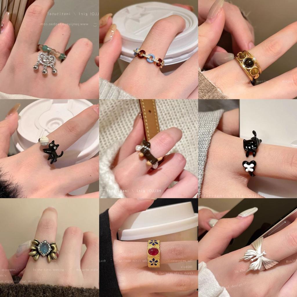 Кольцо с жемчугом, цирконом и бабочкой, женское, нишевое, с чувством высокого класса, легкая роскошь, парное кольцо для пары, темпераментное, открытое кольцо