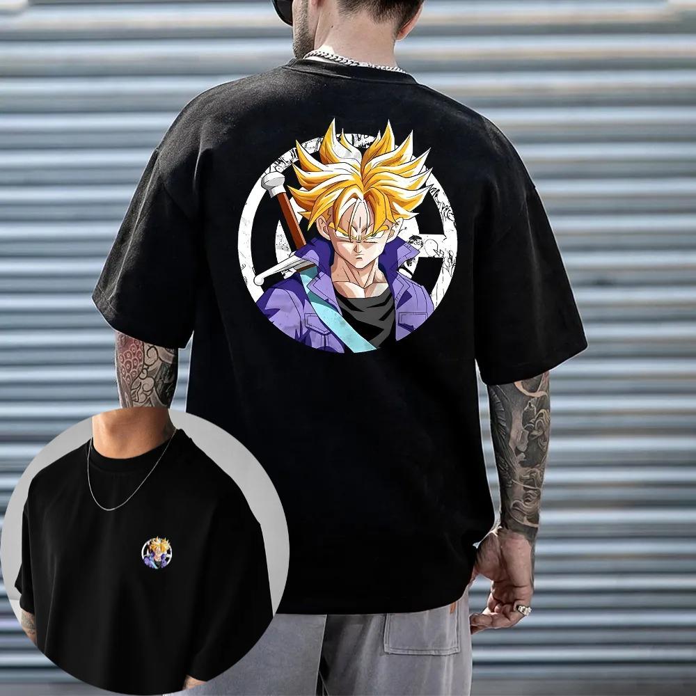 Новые футболки с принтом Goku из Dragon Ball, с коротким рукавом, Bandai, свободные, для мужчин и женщин, летние 2026, дышащие, спортивные, модные