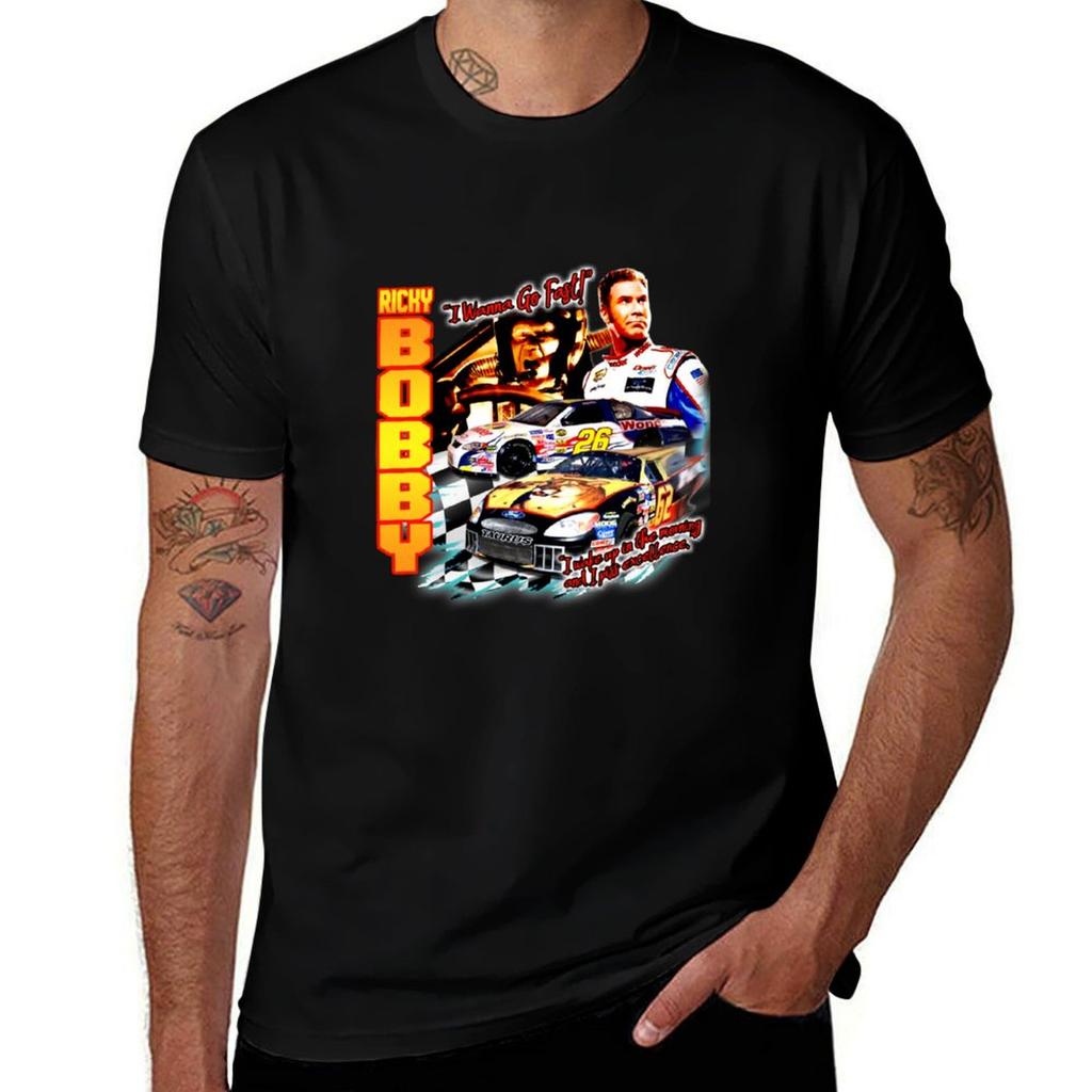 Ricky Bobby Racing Shirt Tshirt Daily Work Short Sleeve Top