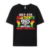 Футболка Juneteenth African Fist Черная История Новое Поступление Индивидуальные Футболки Хлопковые Футболки Для Унисекса 3D Печать