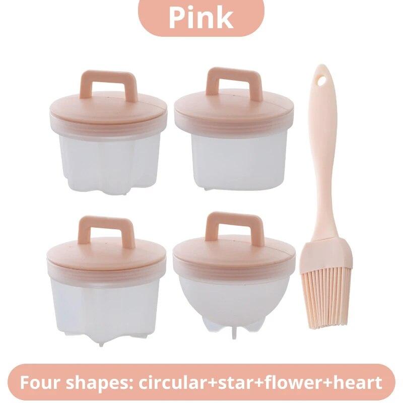 4 шт./набор ПП кухонная пароварка для яиц креативная в форме сердца круглая в форме цветка в форме звезды для приготовления вареных и паровых яиц