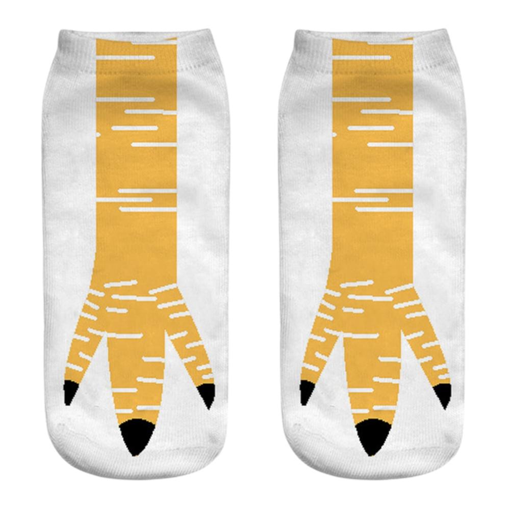 Новые Счастливые 3D-принтованные Носки до Щиколотки Унисекс Мягкие Повседневные Забавные Когти Животных Косплей