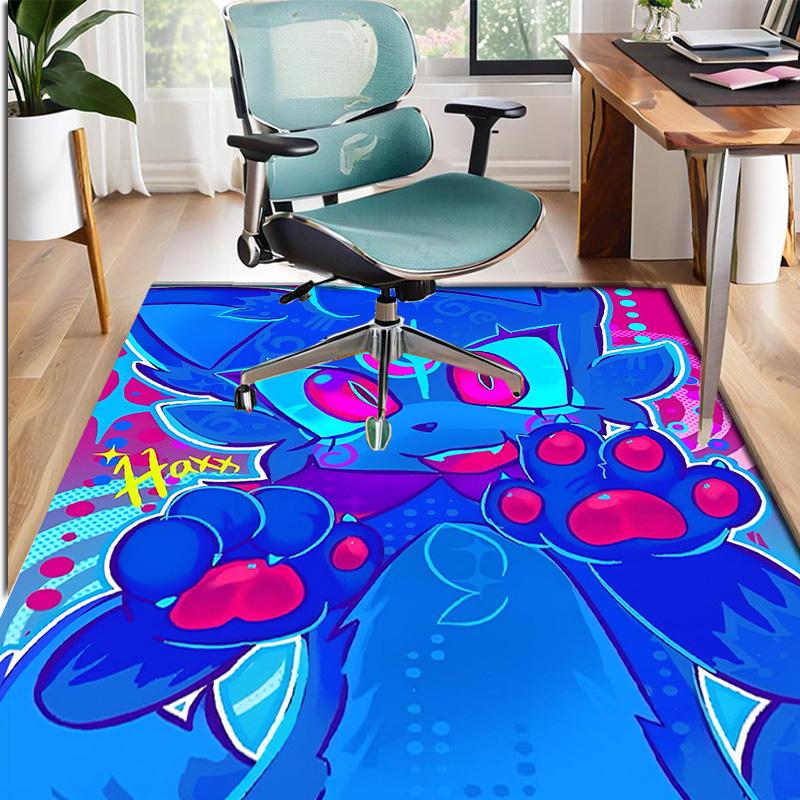 Cosmic Bot Crew Pattern Rug, Indoor/Outdoor Mat, for Picnic, Gameroom, Bedroom, Office, Living Room, Home Decor Carpet, Birthday Gift