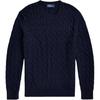Polo Solid Color Crew Neck Long Sleeve Knit Sweater Men Sweater Blue 710961151-005