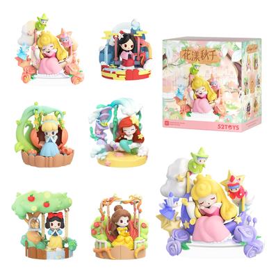 52TOYS Принцессы Диснея Серия D-baby - Цветочные качели Фигурки для обмена в слепой коробке Коллекционные фигурки Раскрашенный гачапон Украшение для рабочего стола Куклы Игрушки Идеально