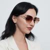 Большие очки в оправе, многоугольные, без оправы, ретро-солнцезащитные очки с бриллиантами, женские, классические, простые, Ins, солнцезащитные очки для мужчин