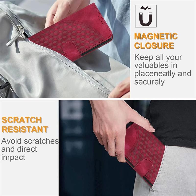 Чехол для Samsung Galaxy Z Flip 3 4 5 6 Чехол из искусственной кожи с карманом для карт и подставкой для кошелька