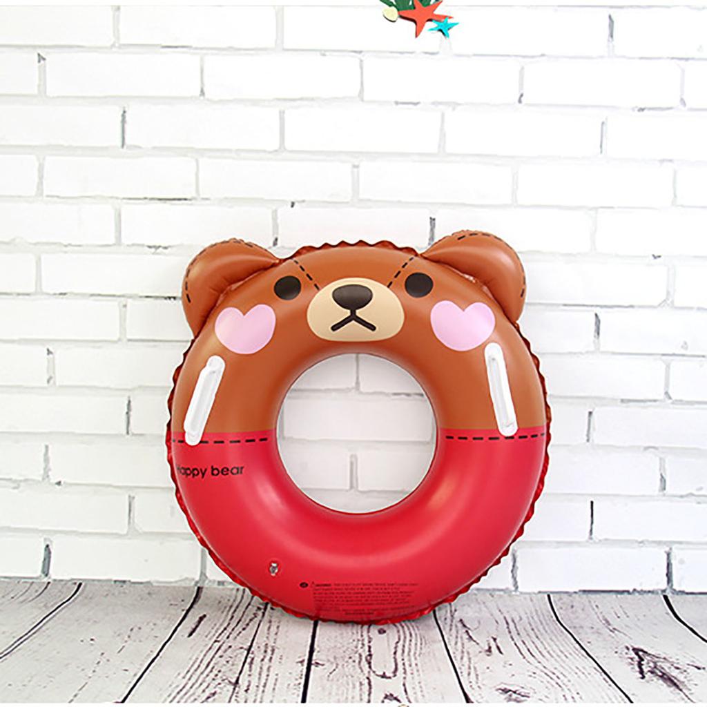 1 шт., кольцо для плавания с утолщенной ручкой в ​​виде медведя, детское водное игровое сиденье, плавающие безопасные надувные водные игрушки