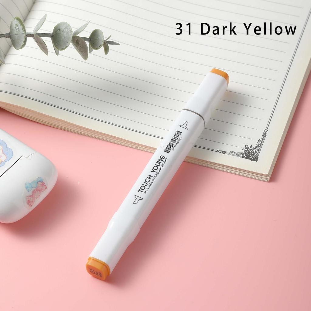 6th Gen Double Tip White Square Barrel Oil-Based Marker for Drawing & Hand-Painting