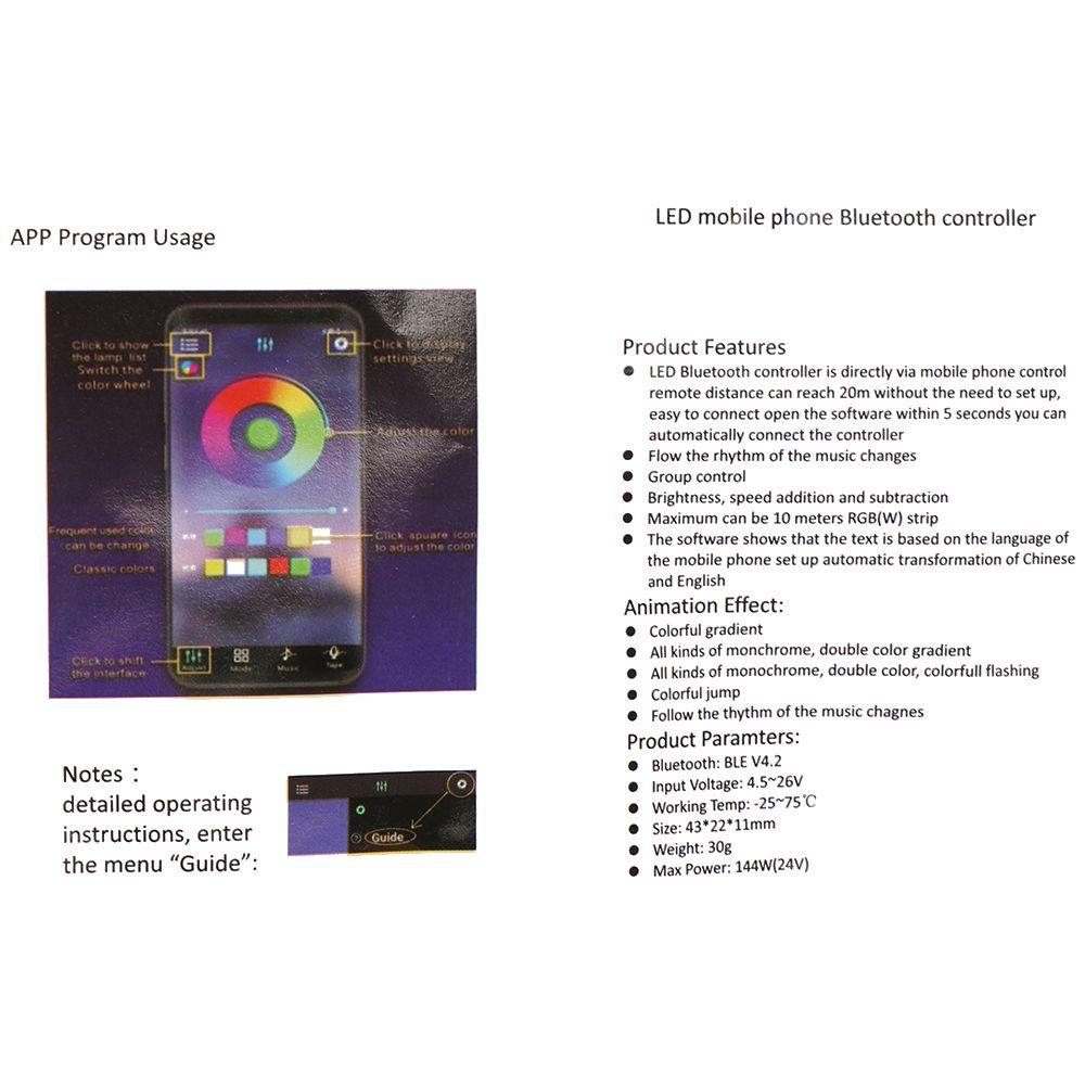 Гнездовой разъем для 4-контактного разъема DC 5-24 В беспроводной адаптер RGB-контроллер светодиодная лента Bluetooth