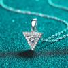 Real Pass Diamond Test треугольный муассанит 1 карат ожерелье кулон для женщин серебро 925 проба белое золото 18 карат никогда не выцветает роскошные ювелирные изделия