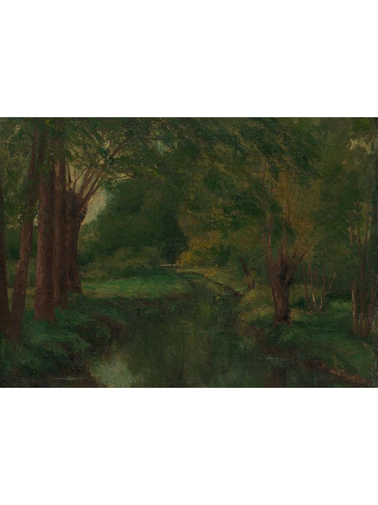 Realism Famous Artist Gustave Courbet River Rocks Forest Landscape Poster Canvas Painting Wall Art for Living Room Home Decor