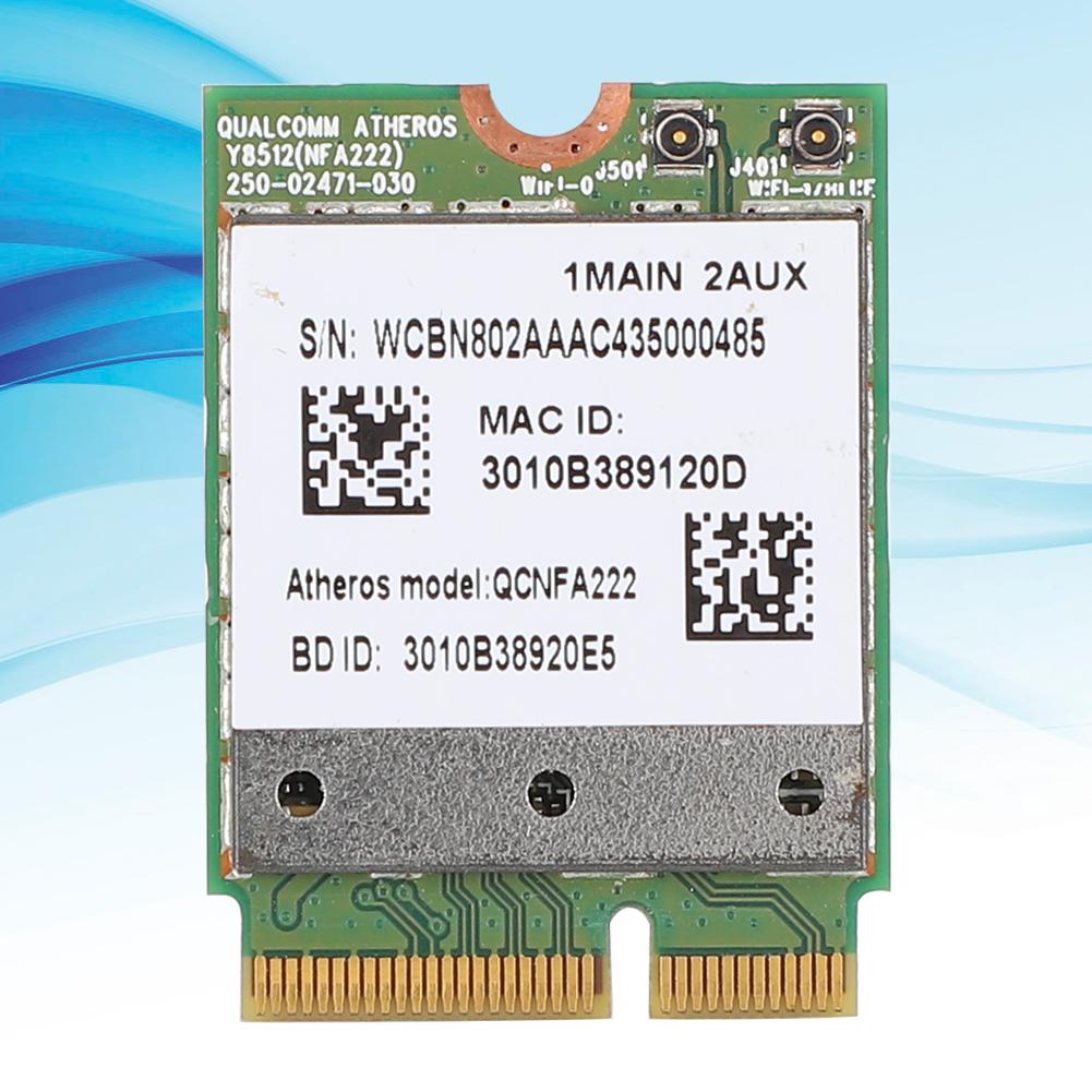 Для карты Qualcomm Atheros WIFI 2,45 ГГц, двухдиапазонный 802.11abgn с Bluetooth 4.0