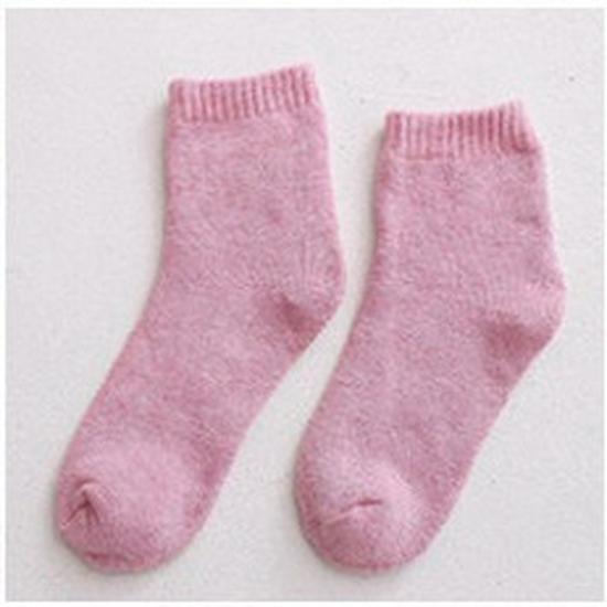 Women's Thick Fleece-Lined Mid-Calf Socks: Warm, Terry Autumn & Winter Floor Socks