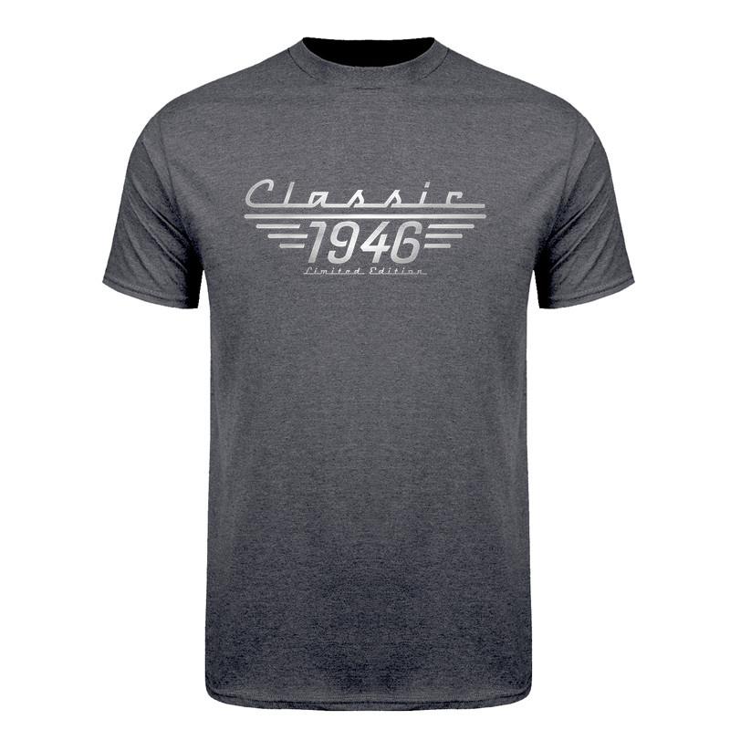 Classic 1946 Limited Edition T Shirt Funny 80th Birthday Dad Grandpa Vintage Gift Cotton Tshirts Da425