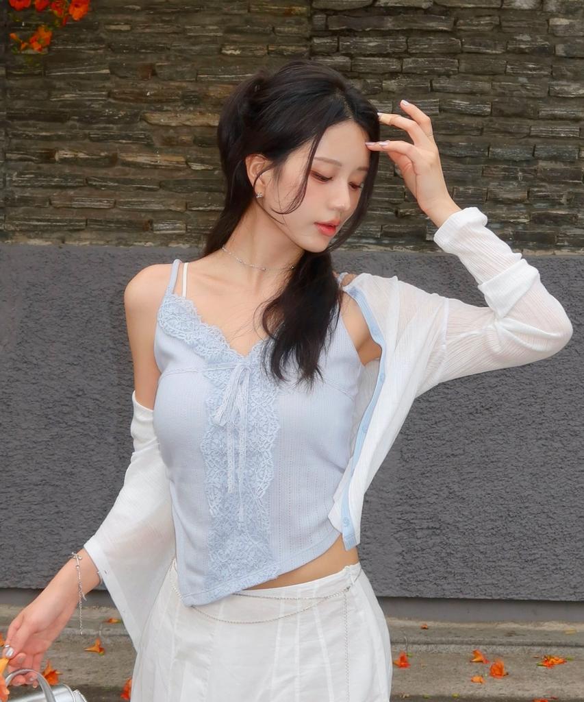 Кардиган Grasplan Sheer Line_Белый