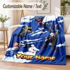 My Hero Academia Custom Name Flannel Throw Blanket Soft Warm for Sofa Bed Indoor Home Use