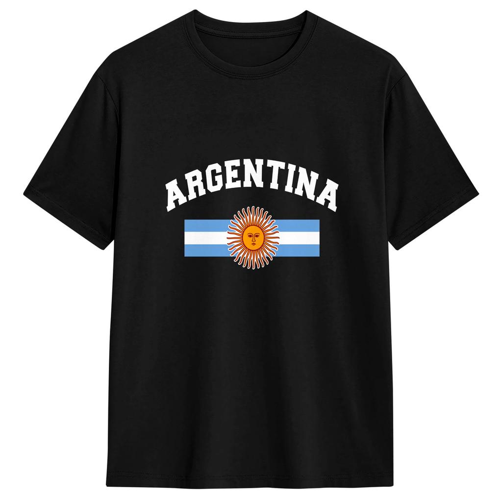 Streetwear T Shirt Summer Argentina Flag Leisure TShirts Pure Cotton Tshirt for Unisex Casual Cheap Print Short Sleeve Top Tees