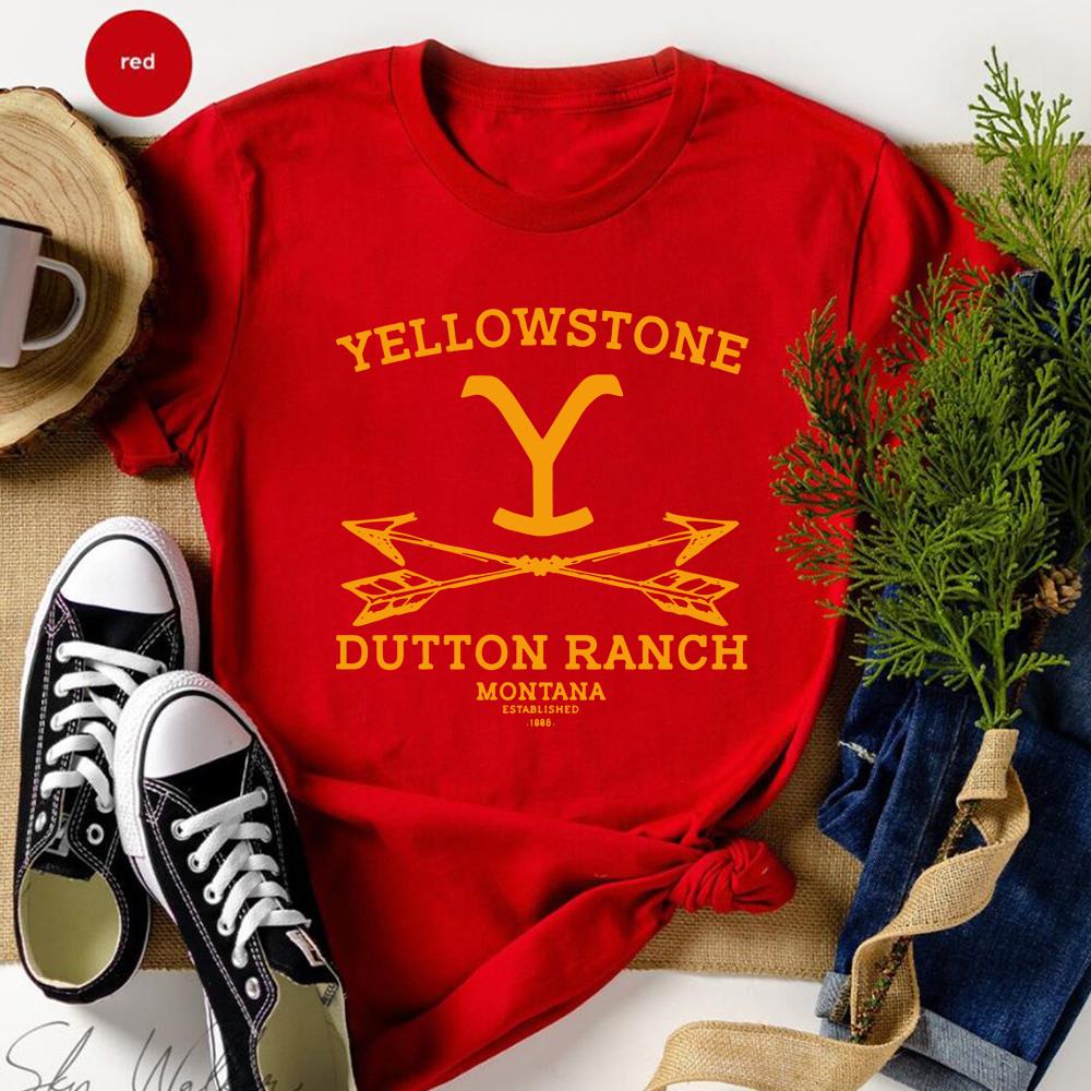 Dutton Ranch Tshirt Yellowstone Ranch Tees Beth Dutton Rip Wheeler Shirt Vintage Graphic Tee Short Sleeve Tee Gift for Fans