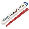 Skater Chopsticks and Chopstick Case Perfect for Sliding Made In Train Design Children's Set, 16.5cm, Lunchboxes, Antibacterial, Easy-Opening Design,