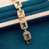 Classic Yellow Square Zircon Inlaid Bracelet