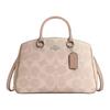 36 Savannah Signature Print Сумка-тоут из покрытого холста Женские сумки-тоут Бежевый CAL55-SVPWH