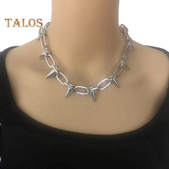 Spike Choker for Women Men Goth Punk Necklace Metal Spike Chain Choker Rock Night Club Rivet Jewelry