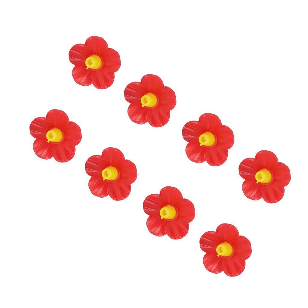 24pcs Hummingbird Feeders Replacement Flowers with Cleaning Brush for Outdoor Hanging Bird Feeder