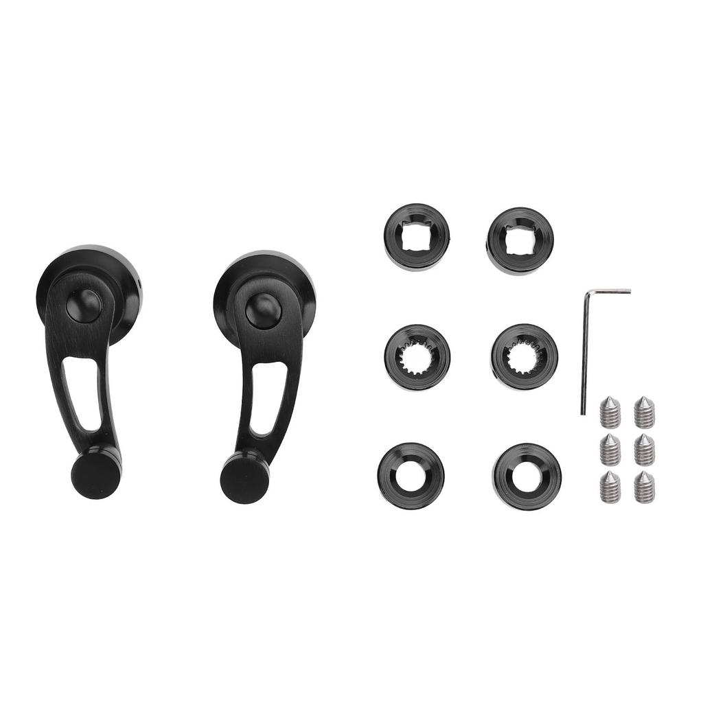 3 Inch Car Door Crank Handle Black Aluminum Alloy Comfortable Grip Auto Retro Door Handles Set Replacement for Mustang