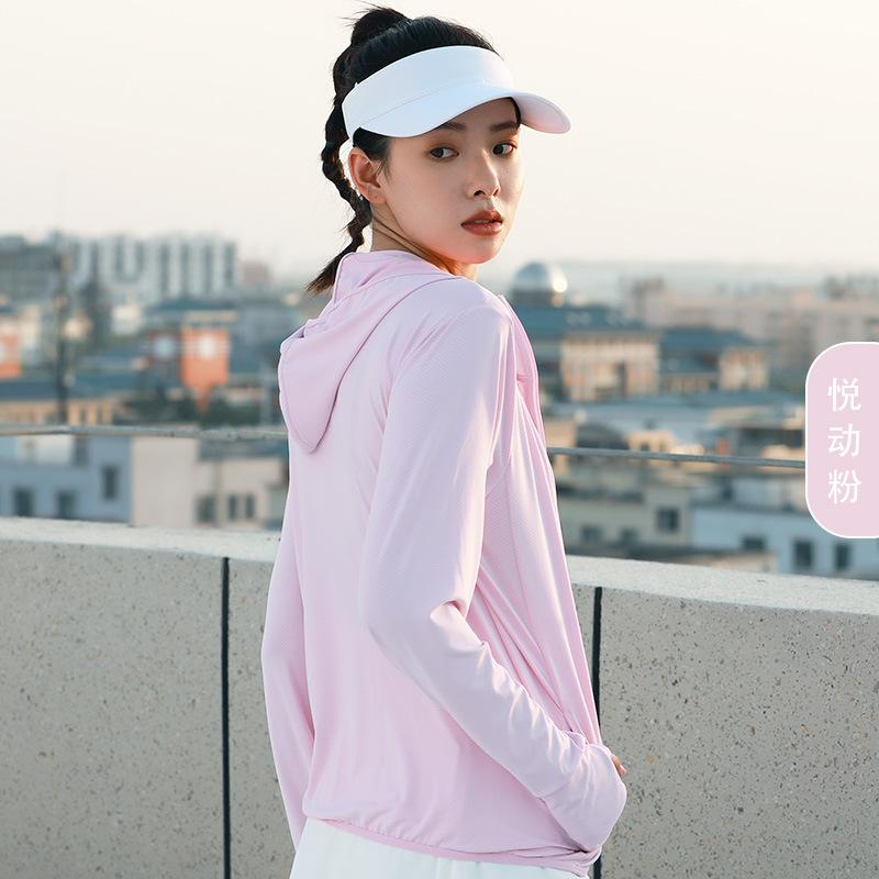 Защитное пальто от солнца с тонким капюшоном, защитная одежда от солнца, женская уличная жаккардовая дышащая быстросохнущая одежда с длинными рукавами, защитная одежда от солнца