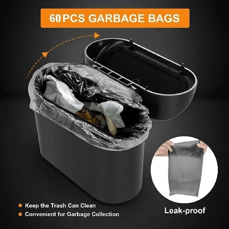 Car Trash Can and Storage Bag, Mini Storage Pouch, Multi-functional Car Seat Back Door with Lid Storage Box