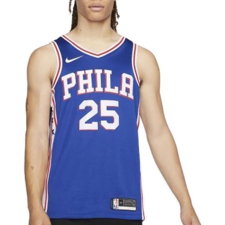 Nike 2020 Philadelphia 76ers Sports Jersey Men's Dungeon Blue CW3678-498