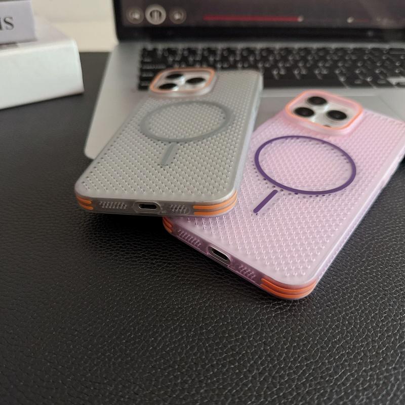 Hot Matte Heat Dissipation Magnetic Phone Case for iPhone 17 12 13 14 15 16 Pro Max Wireless Charging Hard PC Protective Cover