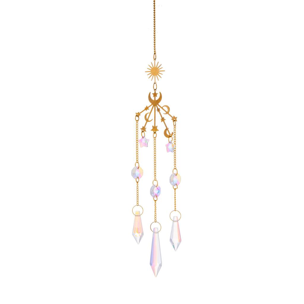 Galaxy Crystal Suncatcher Wind Chime - Rainbow Light Pendant Decoration