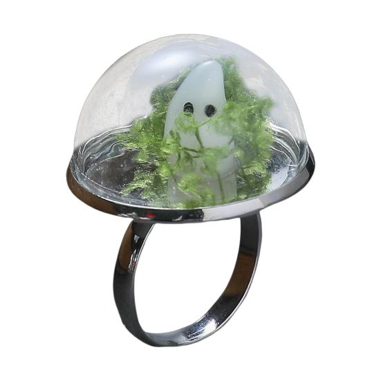 Ghost Necklace Glow-in-the-Dark Ghost In Bottle Pendant Necklace And Earrings