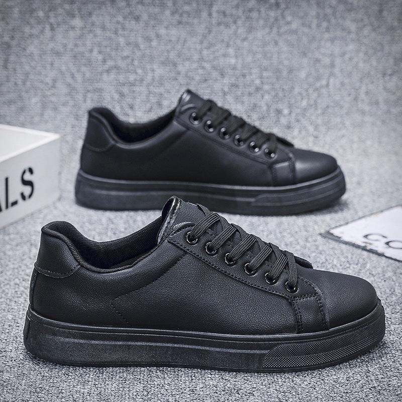 2025 осень новая мужская обувь маленькие белые туфли мужские повседневные туфли в гонконгском стиле мужская модная обувь мужская кожаная поверхность корейская версия доска с