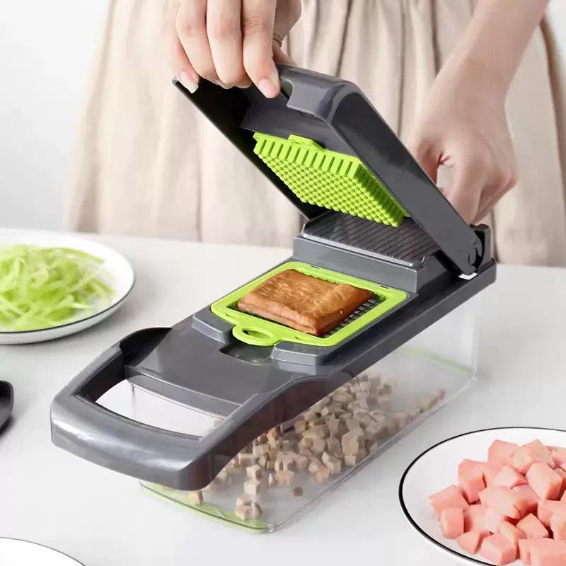 Multifunctional Vegetable Chopper Slicer Grater, Potato Slicer Shredder, Kitchen Cutter for Onion, Carrot, Cheese, Small Compact Tool