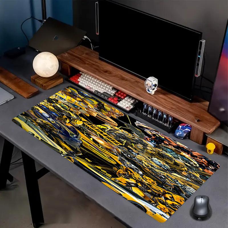 Bumblebee Print Mouse Pad, Anti‑Slip Desktop keyboard Mat, for PC Laptop Gaming Working Daily Use, Cool Festival Surprise Gift