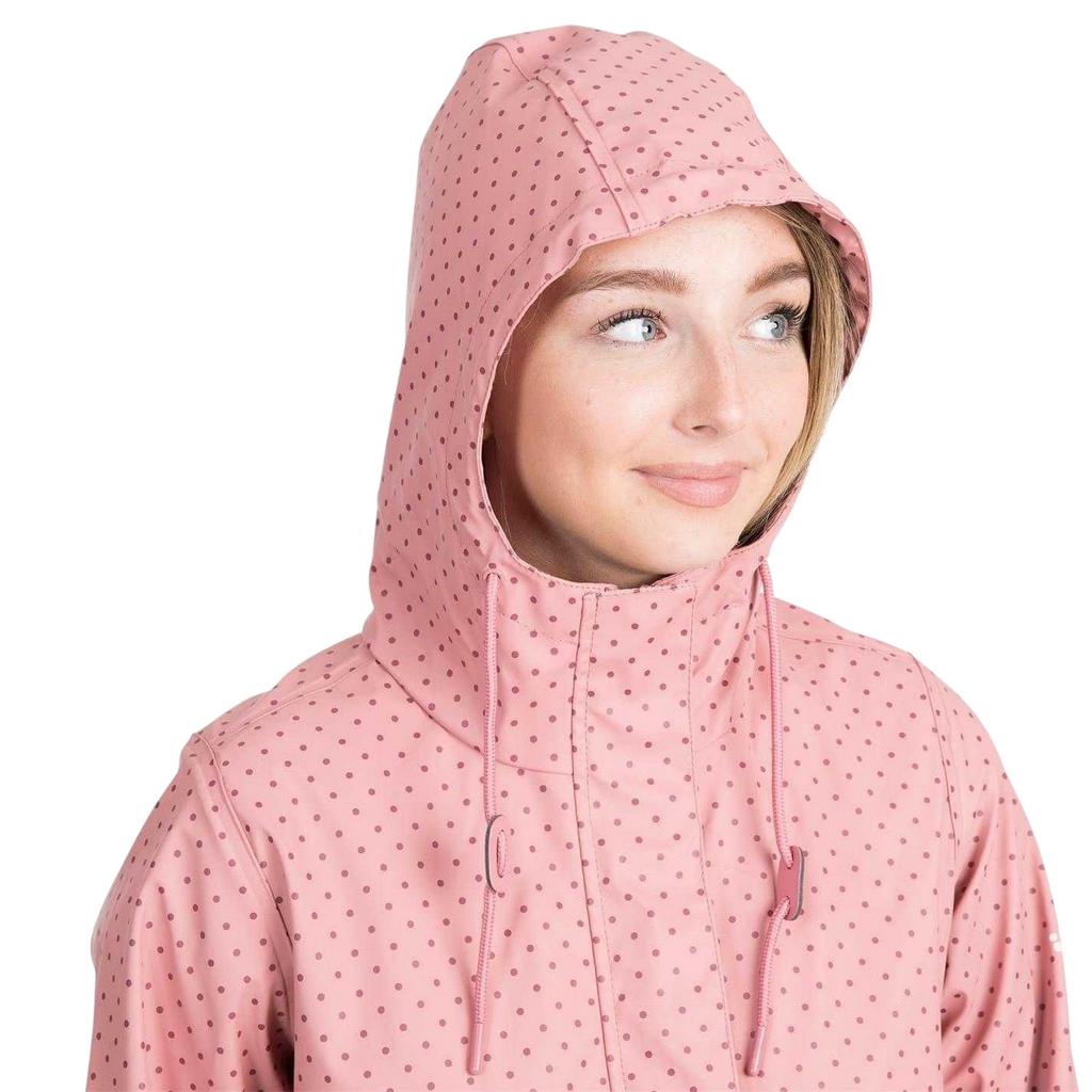 Trespass Womens/Ladies Splosh Hooded Ribbed Cuff Raincoat