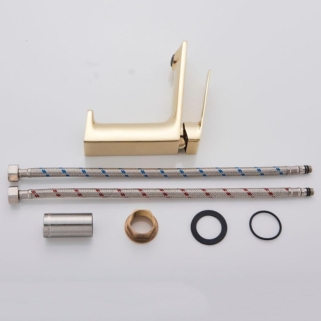 Basin Sink Tap Mixers Gold Bathroom Brass Faucet Single Handle Basin Tap Single Hole