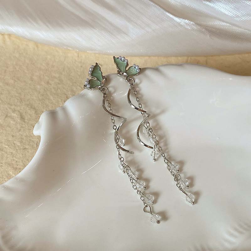 Новые модные серьги-кисточки с бабочками, изысканные простые длинные серьги, женские украшения для вечеринок, подарки