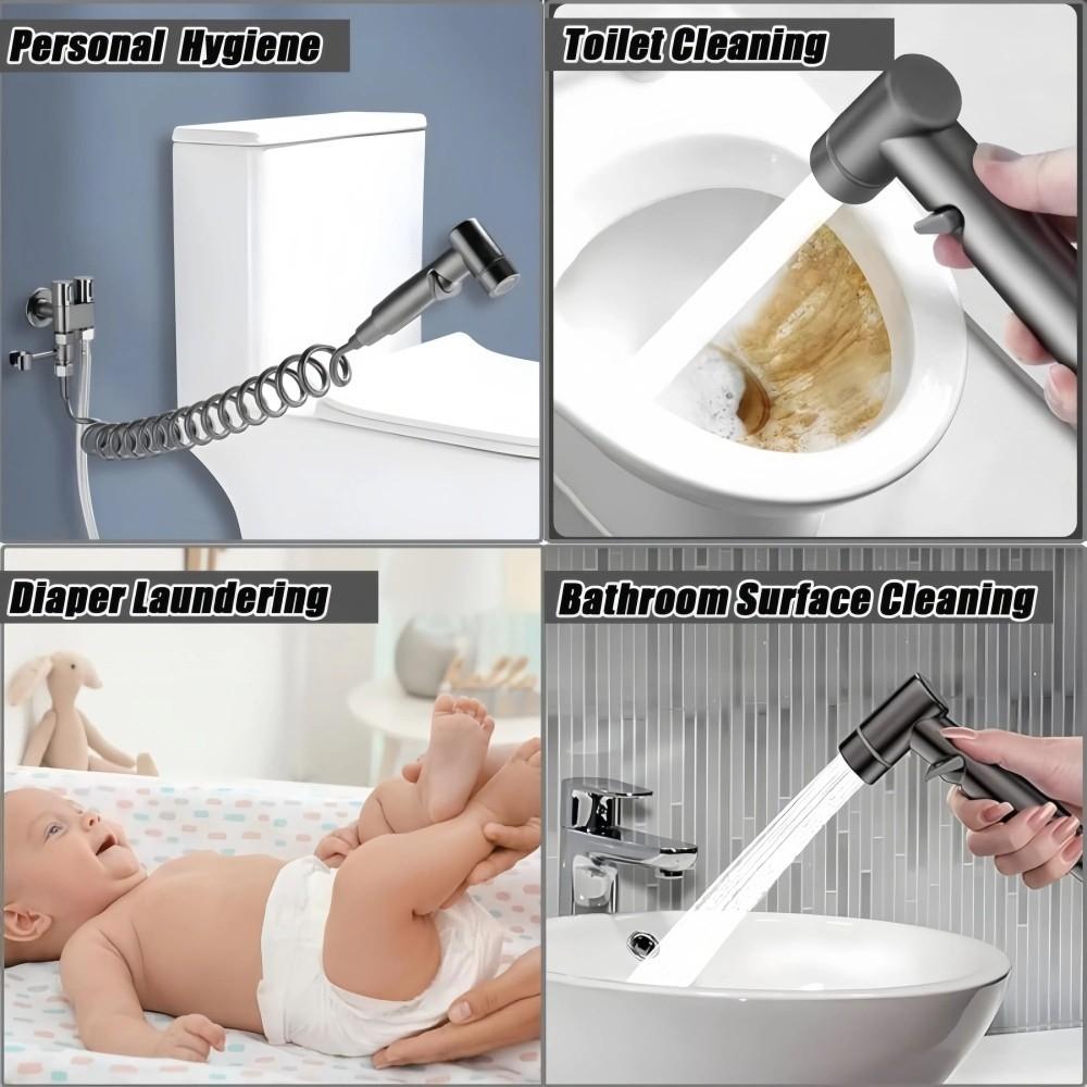 Double Outlet Toilet Cleaning Bidet Sprayer Handheld Bathroom Shower Head New Anal Douche Bathroom
