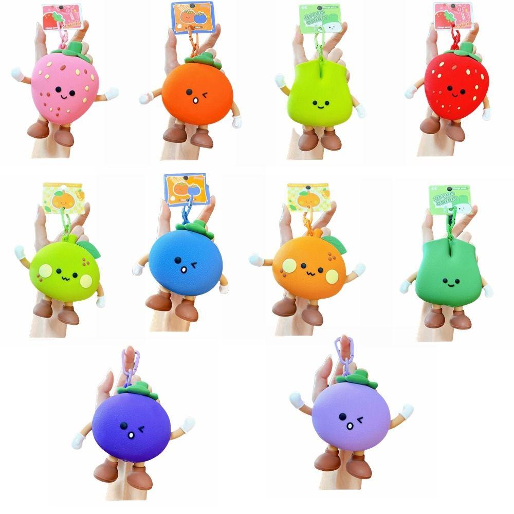 Funny Small Coin Purse Blueberrie Silicone Bag Pendant Fashion Change Storage Bag Earphone Storage